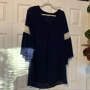 Lace Insert Mini Dress